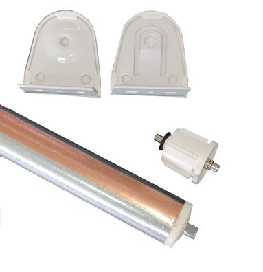 Rollo Federwelle Springrollo 25 mm mit Klebeband mit Trägerset Zugkraft bis 1,5 kg
