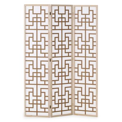 Paravent Raumteiler 3 teilig Shoji Raumtrenner Holz Natur Trennwand Sichtschutz