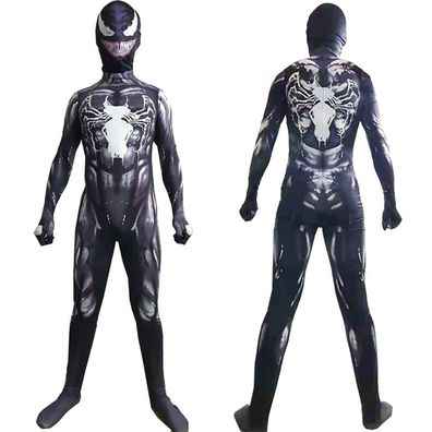 Venom Kostum Kinder Manner Karneval Fasching Cosplay Overall Bodysuit Maske
