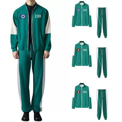 Squid 2 Game Trainingsanzug Karneval Kostum Cosplay Erwachsene Herren Damen