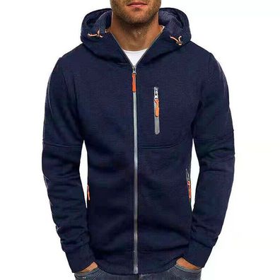 Herren Reibverschluss Hoodie Winter Sweatshirt Warme Jacke Mantel