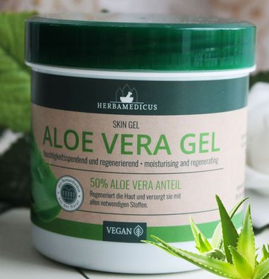250ml Herbamedicus Aloe Vera Gel (50% Aloe Vera Anteil) Feitigkeit regeneriere