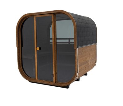 Hekla Outdoor Sauna Cube 250 L + 9kW Ofen 250 x 235 x 225 cm 6 Personen FassSauna