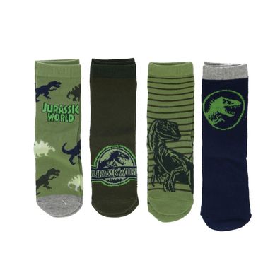 Jurassic World Kinder Socken – 4er-Pack in Größe 27/30, ideal für den Alltag