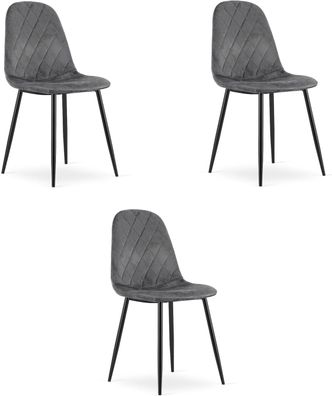 OSKAR ASTI Stuhl - Moderner Polsterstuhl mit Metallbeinen für Wohn- & Arbeitsbereiche