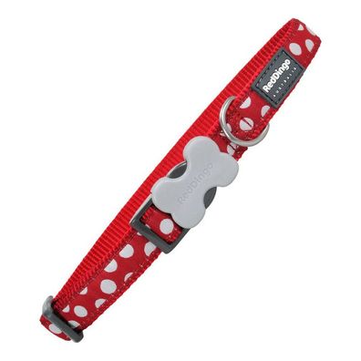 Hundehalsband Red Dingo Punkte (1,2 x 20-32 cm)