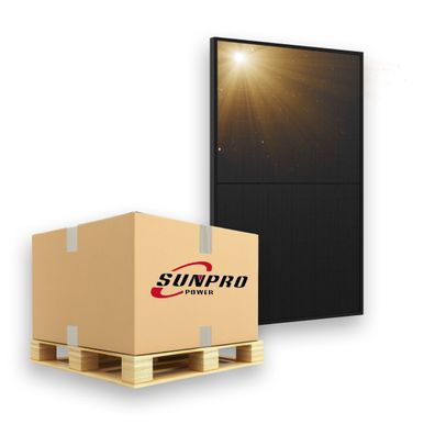 SunPro PV-Modul – 500W Bifazial, Glas-Glas & Full Black