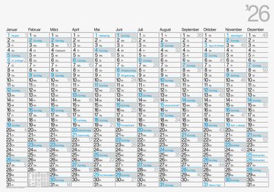 2026 Brunnen Plakatkalender 701 02 980×680 mm
