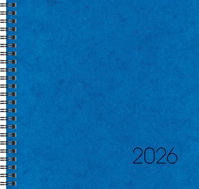 2026 Brunnen Buchkalender 766 210×205 mm blau