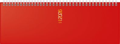2026 Rido Querterminbuch ac-Wochenquerterminer 307×105 mm rot