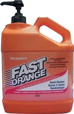 Permatex Handreiniger Fast Orange 3,8 l mit Aloe Vera und Jojobaöl , Pumpflasche