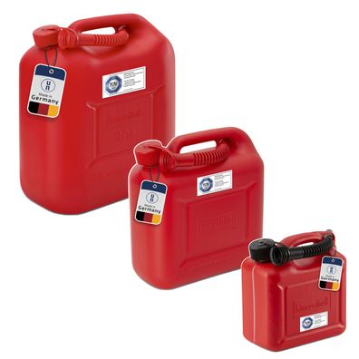 Kraftstoffkanister, Benzinkanister, Dieselkanister rot 5, 10, 20 L