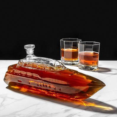 Yacht Karaffe 1000 ml mit SILD „Jöl en Reek“ Single Malt Whisky Kostenlose Lieferung