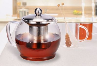 HI Teekanne 1,2 Liter aus Glas mit Filter 16029
