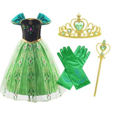 Anna Elsa Kostum Kinder Madchen Prinzessin Kleid Cosplay Karneval Party Outfit