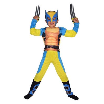 Kinder Jungen Wolverine Kostum Karneval Cosplay Overall Maske Requisite Outfit K
