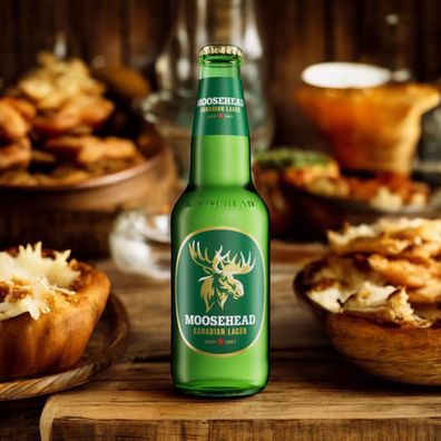 6 x Moosehead Lager Bier in 0,33 L Flasche aus Kanada