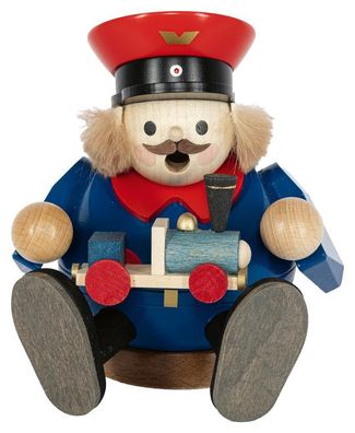 Richard Glaesser Rauchmann Modellbahnfreund sitzend aus Seiffen im Erzgebirge