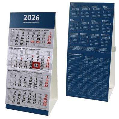 Tischkalender 2026 4 Monate Bürokalender 4-Monatskalender Schreibtischkalender