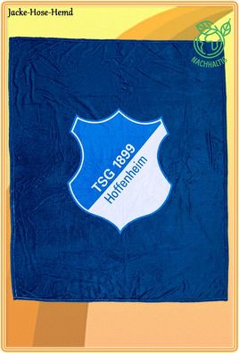 TSG 1899 Hoffenheim Flanell Fleecedecke Decke Kuscheldecke Blau Gr: 150x125cm NEU