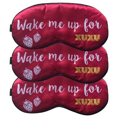 XUXU Schlafmaske 3er-Set – „Wake me up for XUXU“ – Verstellbares Band, stylisch