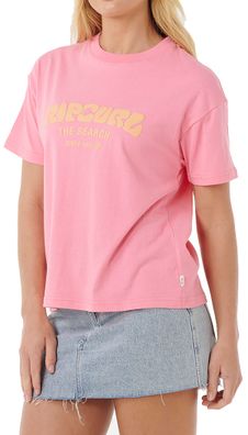 RIP CURL Women Shirt Surf Puff Relaxed pink/orange