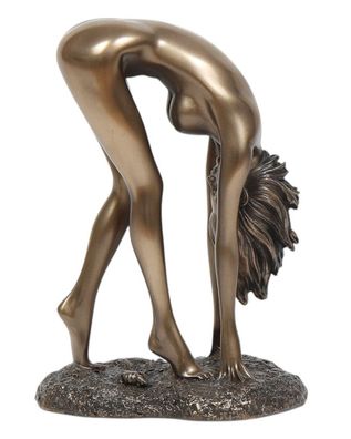 Body Art Figur Frauenakt H 16 cm künstlerischer weiblicher Akt in edler Bronze-Optik