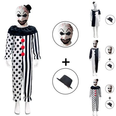 Terrifier 2 Art the Clown Cosplay Kostum Halloween Kinder Jungen Madchen Outfit