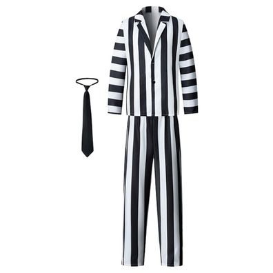Herren Beetlejuice Kostum Spooky Halloween Cosplay Kostum #