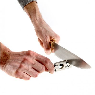 THE EDGE edcSHARP Messerschärfer Silber Taschenmesser Outdoor Knife Sharpener Clip