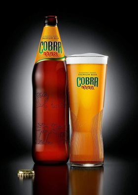 Cobra Indien Bier 6 Flaschen Beer 0,33l Flasche das leichte indische Bier