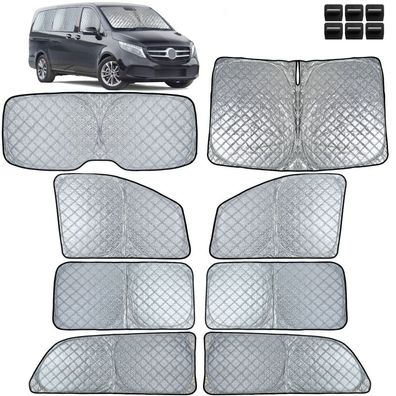 Sonnenschutz Verdunklung 8-teilig für Mercedes V-Klasse W447 2014-2023