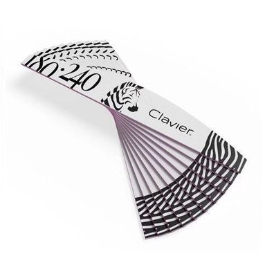 Clavier Profi-Nagelfeile Set 180/240 Zebra, 10 Stueck