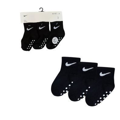 Nike Baby Stopper Socken, schwarz, 3er-Pack, Gr. 12-24 Monate, Neu & OVP