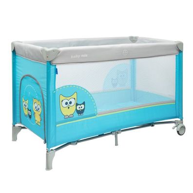 Baby Mix Reisebett Eule Blau