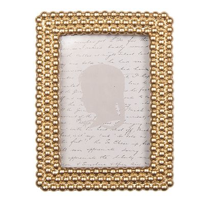 Clayre & Eef Bilderrahmen 6x9 cm Goldfarbig Kunststoff (Gr. 9x2x11 cm / 6x9 cm)