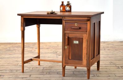 Sideboard Antik massiv Teak Holz Klein Vintage Alt Schreibtisch Art Deco 1920er