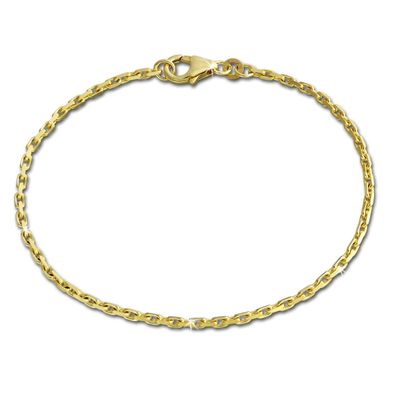GoldDream 8 Karat Armband 18,5cm 333er Gelbgold Anker diamantiert GDA0028Y