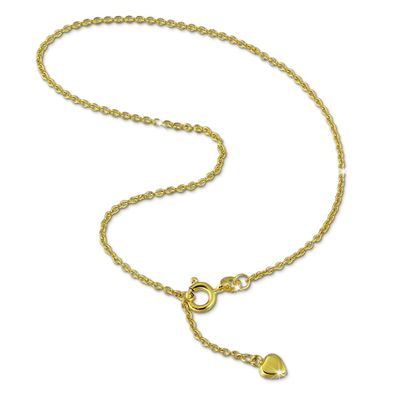 GoldDream Fußkette 333er Gelbgold 25cm Herz Damen Schmuck gold GDF0055Y