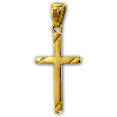 GoldDream Ketten Anhänger Damen Kreuz 333 Gelbgold 8 Karat Halsschmuck GDH503Y