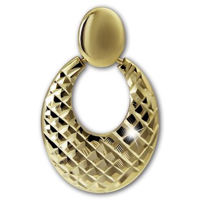 GoldDream Kettenanhänger Oval 333 Gelbgold Damen Anhänger Echtschmuck GDH521SY