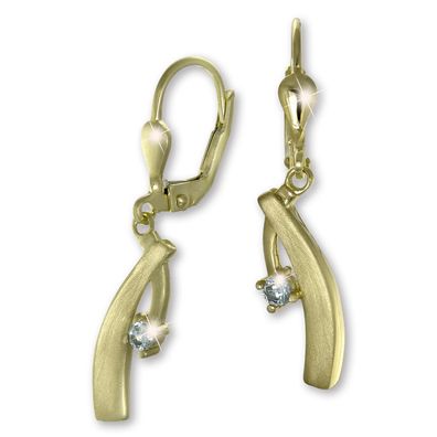 GoldDream Gelbgold Ohrhänger Elegance 333 gold mattiert poliert GDO5667Y