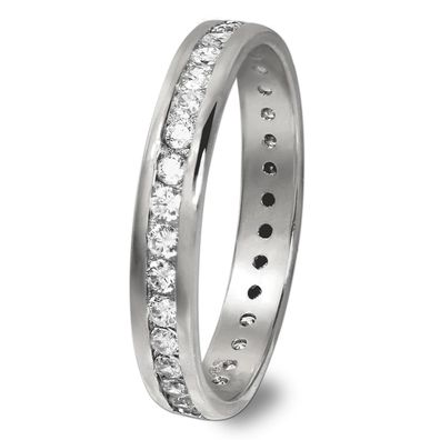 GoldDream Ring Damen Gr. 58 333er Weißgold silber, weiß Ringschmuck GDR520J58