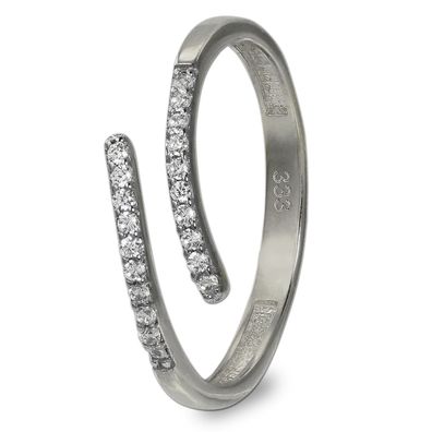 GoldDream Ring Damen Gr. 56 Line 333er Weißgold silber, weiß GDR524J56