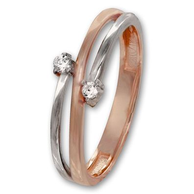 GoldDream Boho Ring Zirkonia für Damen in der Größe 54 333 Rosegold GDR532E54