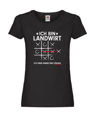Lösung finden: Landwirt | Bauer | Landwirtschaft Damen Shirt Schwarz