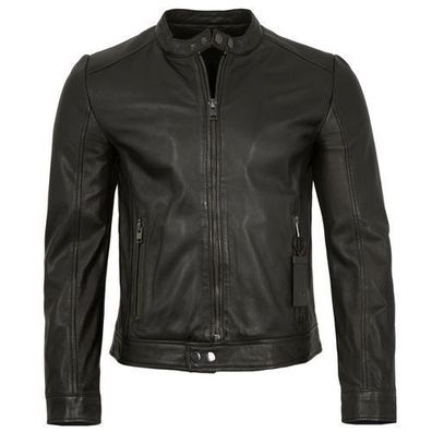 2.0 by Mauritius - Herren Lederjacke Lammnappa schwarz