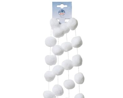 Schneegirlande Polyester dia4cm H.180cm weiss