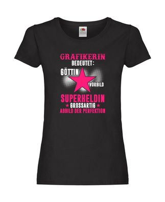 Superheldin: Grafikerin | Grafik Design | Grafikdesign Damen Shirt Schwarz