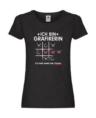 Lösung finden: Grafikerin | Grafik Design Damen Shirt Schwarz